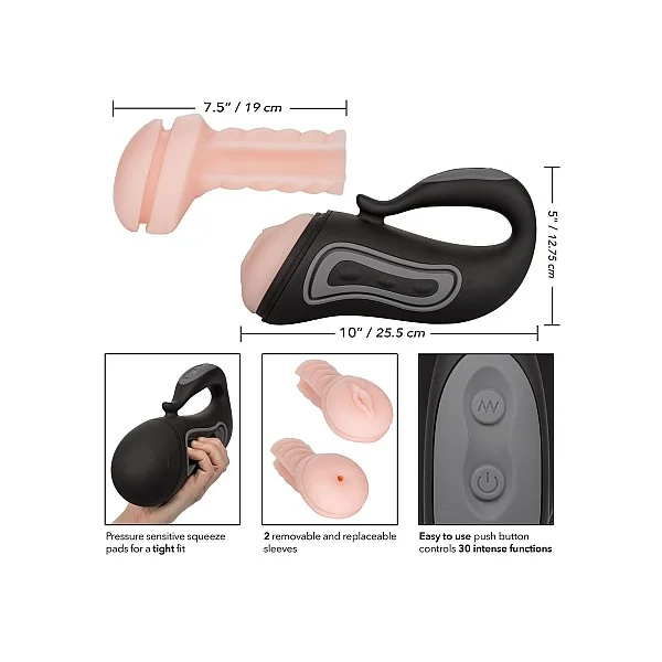 Rechargeable Grip-N-Stroke - Zwart van het merk Optimum Series - Kunst Vagina - online kopen bij Masculum.nl. De discrete online seks-toys en erotisch heren ondergoed winkel voor gay & hetero mannen.