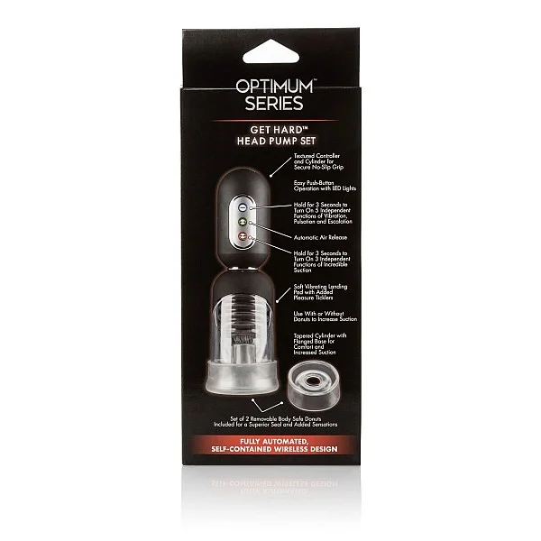 Get Hard Head Pump Set - Transparant van het merk Optimum Series - Penispompen - online bestellen bij Masculum.nl. De discrete online seks-toys en erotisch heren ondergoed winkel voor gay & hetero mannen.