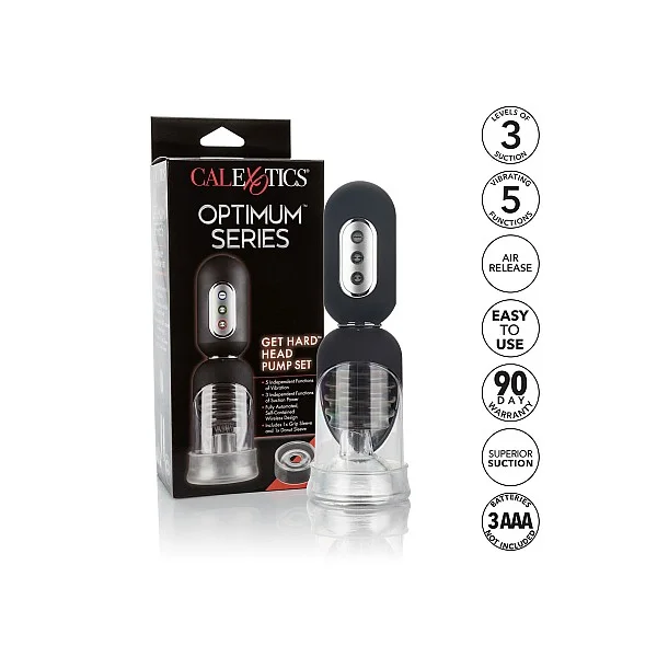 Get Hard Head Pump Set - Transparant van het merk Optimum Series - Penispompen - online bestellen bij Masculum.nl. De discrete online seks-toys en erotisch heren ondergoed winkel voor gay & hetero mannen.