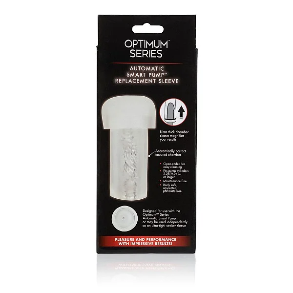 Automatic Smart Pump Sleeve - Transparant van het merk Optimum Series - Penispompen - online bestellen bij Masculum.nl. De discrete online seks-toys en erotisch heren ondergoed winkel voor gay & hetero mannen.