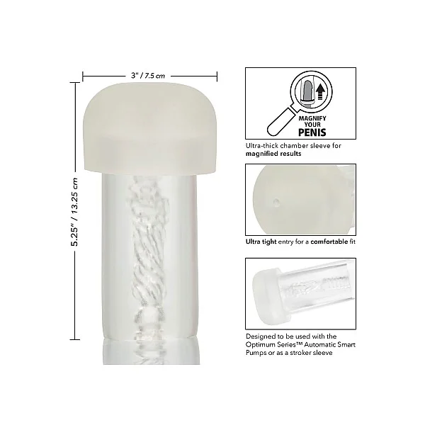 Automatic Smart Pump Sleeve - Transparant van het merk Optimum Series - Penispompen - online bestellen bij Masculum.nl. De discrete online seks-toys en erotisch heren ondergoed winkel voor gay & hetero mannen.