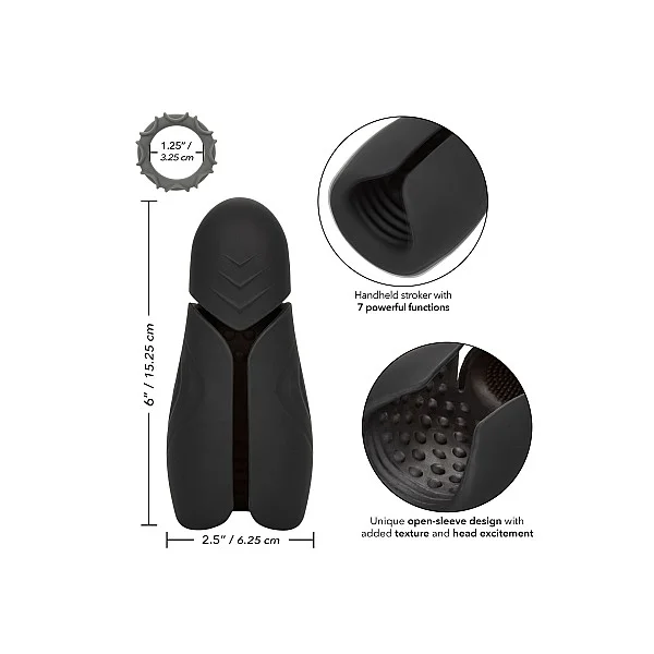 Elite Pro Stroker - Zwart van het merk Optimum Power - Sleeve Masturbators - online kopen bij Masculum.nl. De discrete online seks-toys en erotisch heren ondergoed winkel voor gay & hetero mannen.