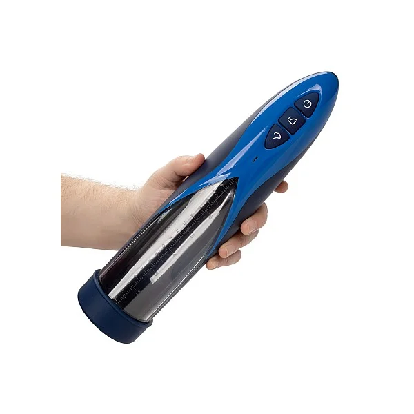 Rechargeable Waterproof Pump - Blauw van het merk Optimum Power - Penispompen - online kopen bij Masculum.nl. De discrete online seks-toys en erotisch heren ondergoed winkel voor gay & hetero mannen.