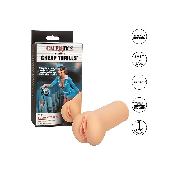 Cheap Thrills Flight Attendant - Lichte huidskleur van het merk Cheap Thrills - Kunst Vagina - online bestellen bij Masculum.nl. De discrete online seks-toys en erotisch heren ondergoed winkel voor gay & hetero mannen.