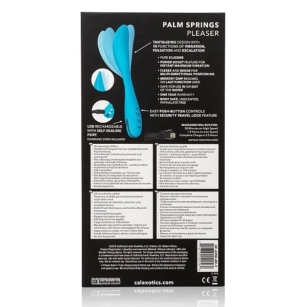 Palm Springs Pleaser - Blauw van het merk California Dreaming - Prostaat Vibrators - online bestellen bij Masculum.nl. De discrete online seks-toys en erotisch heren ondergoed winkel voor gay & hetero mannen.