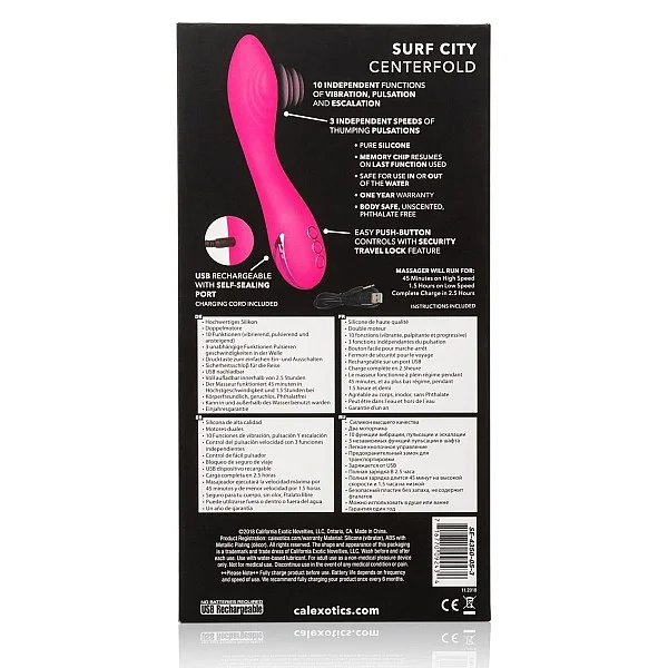 Surf City Centerfold - Roze van het merk California Dreaming - Prostaat Vibrators - online kopen bij Masculum.nl. De discrete online seks-toys en erotisch heren ondergoed winkel voor gay & hetero mannen.