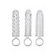 Textured Extension Set 3 Pcs - Transparant van het merk Extensions - Penis Sleeves - online kopen bij Masculum.nl. De discrete online seks-toys en erotisch heren ondergoed winkel voor gay & hetero mannen.