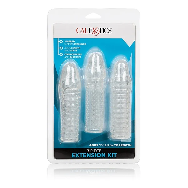 3 Piece Extension Kit - Transparant van het merk Extensions - Penis Sleeves - online kopen bij Masculum.nl. De discrete online seks-toys en erotisch heren ondergoed winkel voor gay & hetero mannen.
