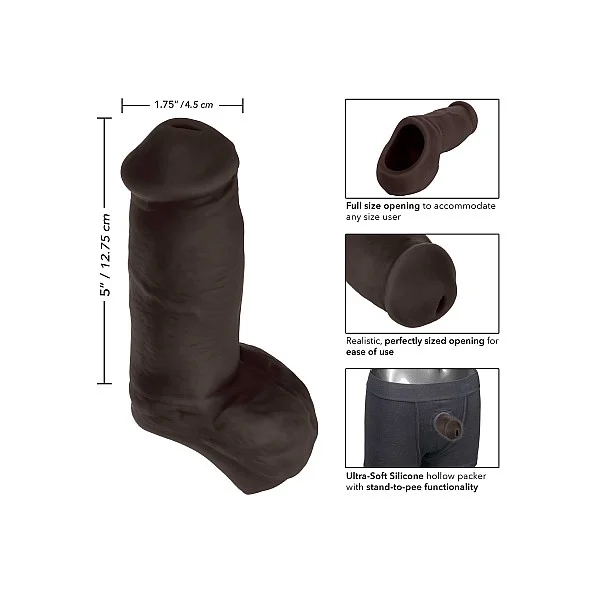 Packer Gear 5 Inch /12.8 cm STP - Zwart van het merk Packer Gear - Realistische Dildo's - online kopen bij Masculum.nl. De discrete online seks-toys en erotisch heren ondergoed winkel voor gay & hetero mannen.