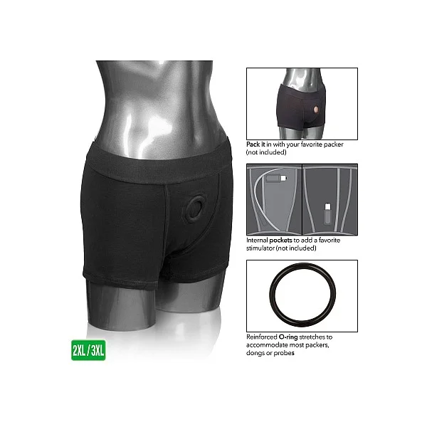 Boxer Brief Harness - Zwart van het merk Packer Gear -  - online kopen bij Masculum.nl. De discrete online seks-toys en erotisch heren ondergoed winkel voor gay & hetero mannen.