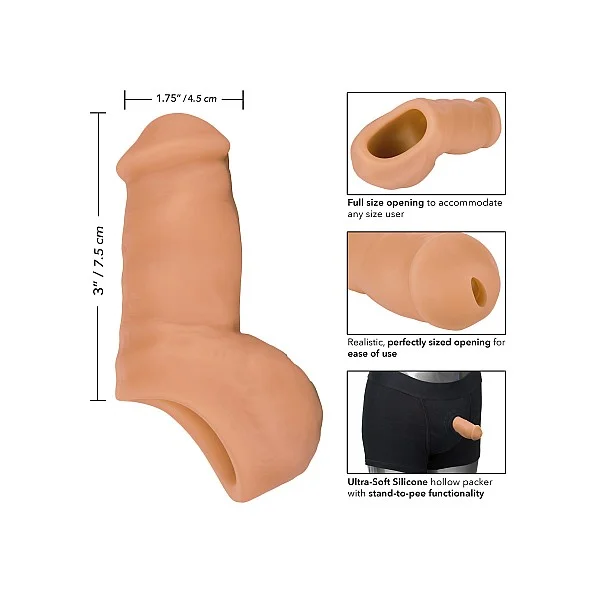 Soft Silicone Stand-To-Pee - Plastuitje - Caramel huidskleur van het merk Packer Gear - Dildo's - online bestellen bij Masculum.nl. De discrete online seks-toys en erotisch heren ondergoed winkel voor gay & hetero mannen.