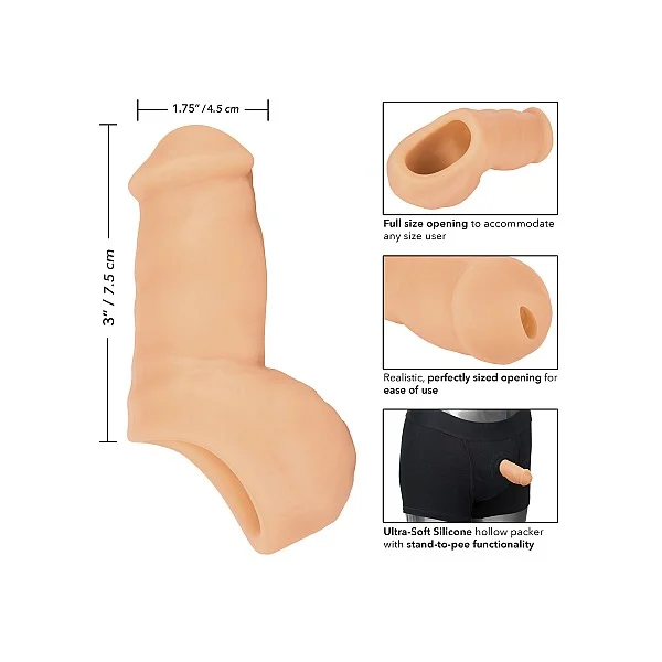 Soft Silicone Stand-To-Pee - Plastuitje - Lichte huidskleur van het merk Packer Gear - Dildo's - online kopen bij Masculum.nl. De discrete online seks-toys en erotisch heren ondergoed winkel voor gay & hetero mannen.