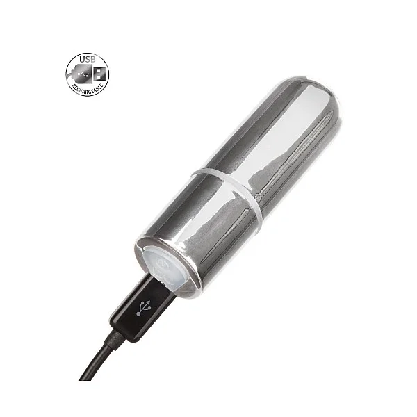 Rechargeable Mini Bullet - Zilver van het merk Bullets - Vibrerende Eitjes - online kopen bij Masculum.nl. De discrete online seks-toys en erotisch heren ondergoed winkel voor gay & hetero mannen.
