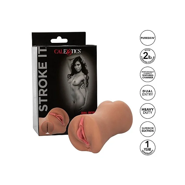 Stroke It Dual Entry Pussy Ass - Bruine huidskleur van het merk Stroke It - Kunst Vagina - online kopen bij Masculum.nl. De discrete online seks-toys en erotisch heren ondergoed winkel voor gay & hetero mannen.