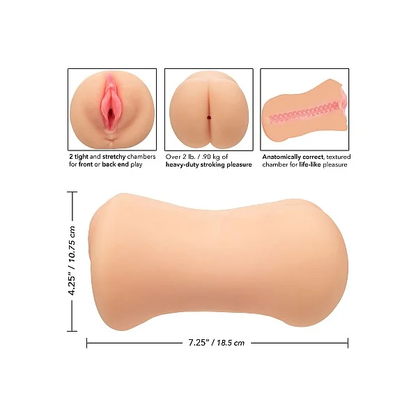 Stroke It Dual Entry Pussy Ass - Lichte huidskleur van het merk Stroke It - Kunst Vagina - online kopen bij Masculum.nl. De discrete online seks-toys en erotisch heren ondergoed winkel voor gay & hetero mannen.