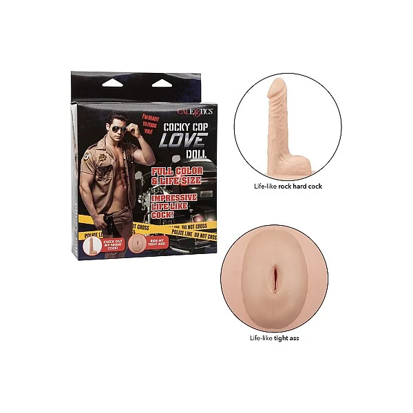 Cocky Cop Love Doll - Lichte huidskleur van het merk Love Dolls - Opblaaspoppen - online bestellen bij Masculum.nl. De discrete online seks-toys en erotisch heren ondergoed winkel voor gay & hetero mannen.