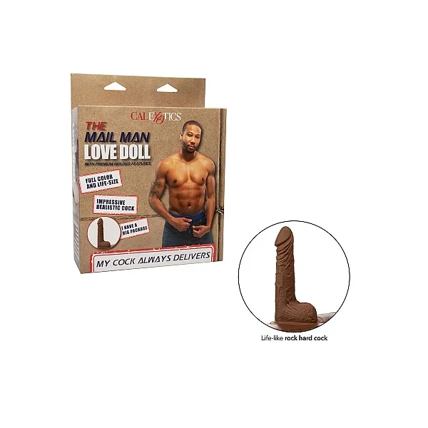 The Mail Man Love Doll - Bruine huidskleur van het merk Love Dolls - Opblaaspoppen - online kopen bij Masculum.nl. De discrete online seks-toys en erotisch heren ondergoed winkel voor gay & hetero mannen.
