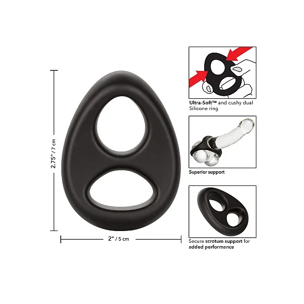 Ultra Soft Dual Ring - Zwart van het merk Rings - Cockringen - online kopen bij Masculum.nl. De discrete online seks-toys en erotisch heren ondergoed winkel voor gay & hetero mannen.