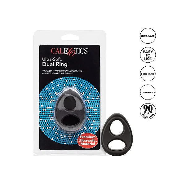 Ultra Soft Dual Ring - Zwart van het merk Rings - Cockringen - online kopen bij Masculum.nl. De discrete online seks-toys en erotisch heren ondergoed winkel voor gay & hetero mannen.