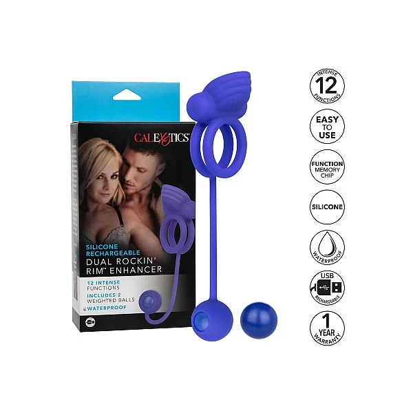 Dual Rockin' Rim Enhancer - Paars van het merk Couples Enhancers - Vibrerende Cockringen - online kopen bij Masculum.nl. De discrete online seks-toys en erotisch heren ondergoed winkel voor gay & hetero mannen.