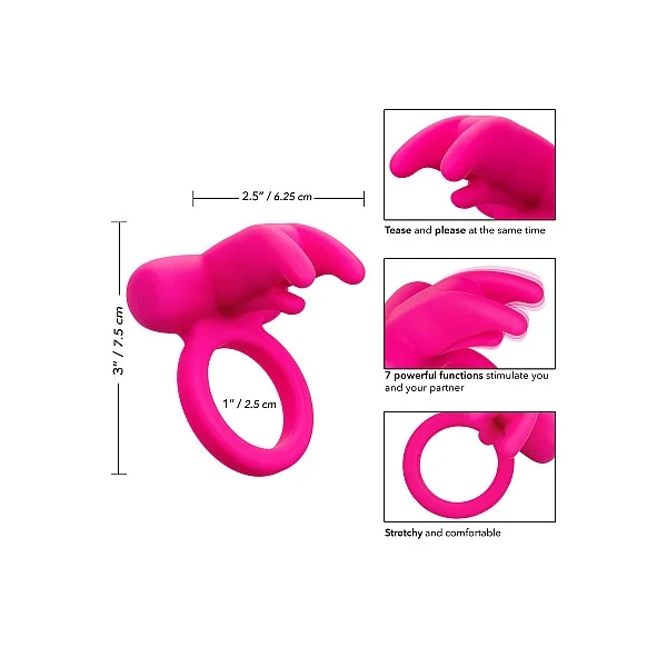 Triple Clit Flicker Recharge - Roze van het merk Couples Enhancers - Vibrerende Cockringen - online kopen bij Masculum.nl. De discrete online seks-toys en erotisch heren ondergoed winkel voor gay & hetero mannen.