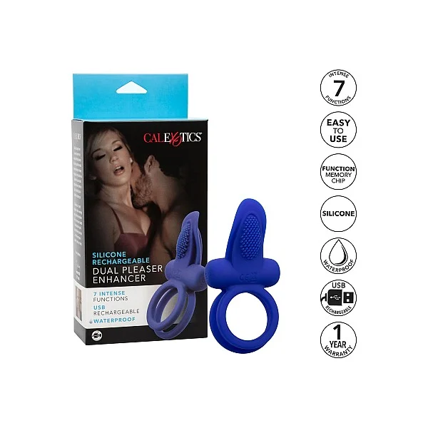 Dual Pleaser Enhancer Recharge - Paars van het merk Couples Enhancers - Vibrerende Cockringen - online bestellen bij Masculum.nl. De discrete online seks-toys en erotisch heren ondergoed winkel voor gay & hetero mannen.
