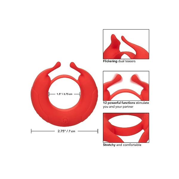 Taurus Enhancer - Rood van het merk Couples Enhancers - Vibrerende Cockringen - online bestellen bij Masculum.nl. De discrete online seks-toys en erotisch heren ondergoed winkel voor gay & hetero mannen.