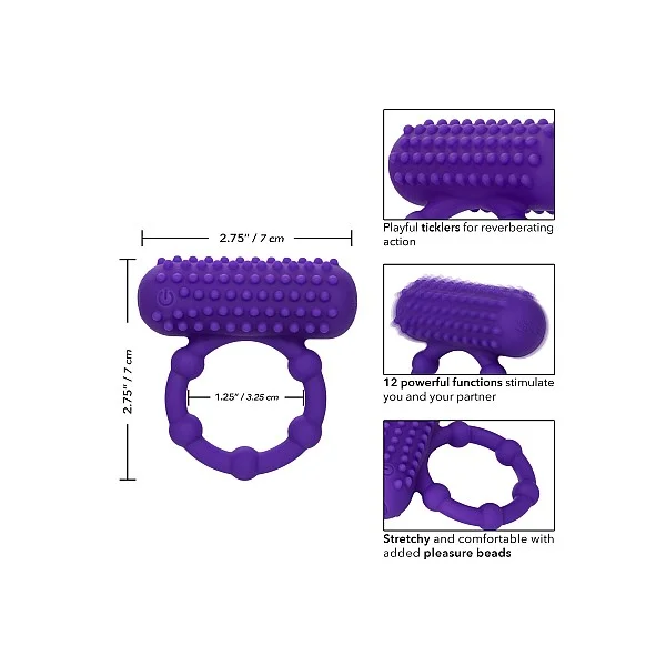 5 Bead Maximus Ring - Paars van het merk Couples Enhancers - Vibrerende Cockringen - online kopen bij Masculum.nl. De discrete online seks-toys en erotisch heren ondergoed winkel voor gay & hetero mannen.