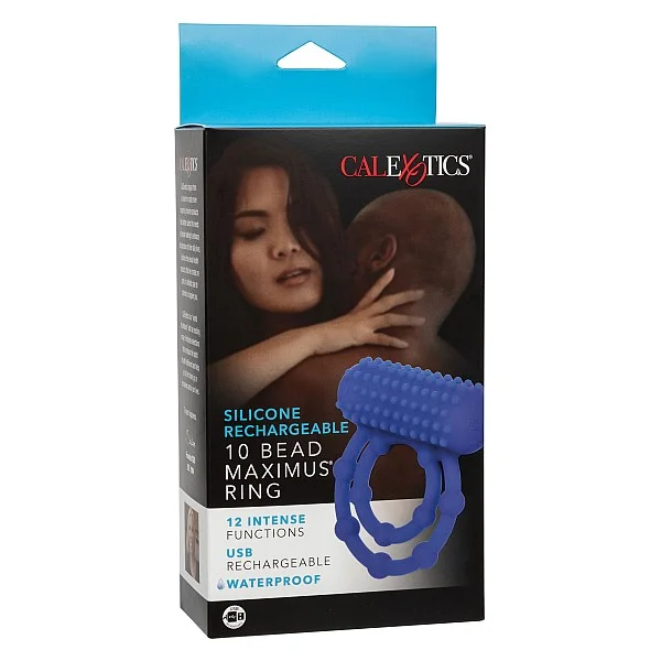 10 Bead Maximus Ring - Blauw van het merk Couples Enhancers - Vibrerende Cockringen - online kopen bij Masculum.nl. De discrete online seks-toys en erotisch heren ondergoed winkel voor gay & hetero mannen.