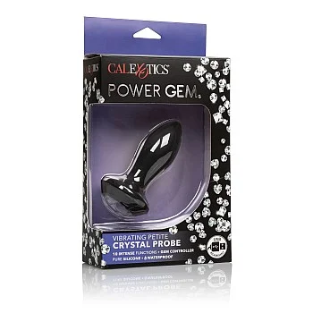 Vibrating Petite Crystal Probe - Zwart