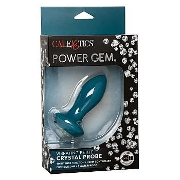 Vibrating Petite Crystal Probe - Blauw