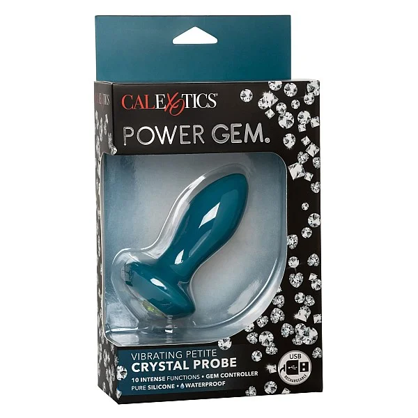 Vibrating Petite Crystal Probe - Blauw van het merk Power Gem - Buttplugs - online bestellen bij Masculum.nl. De discrete online seks-toys en erotisch heren ondergoed winkel voor gay & hetero mannen.