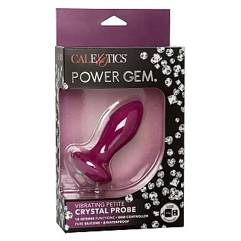 Vibrating Petite Crystal Probe - Paars