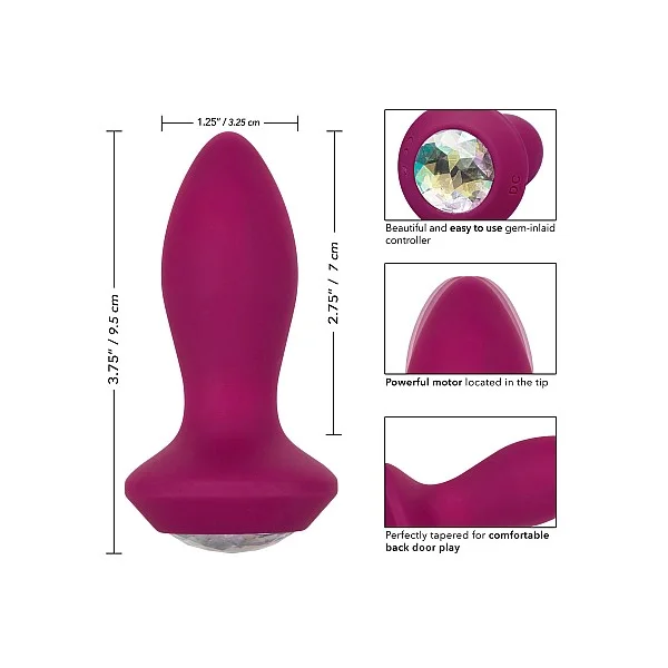 Vibrating Petite Crystal Probe - Paars van het merk Power Gem - Buttplugs - online bestellen bij Masculum.nl. De discrete online seks-toys en erotisch heren ondergoed winkel voor gay & hetero mannen.