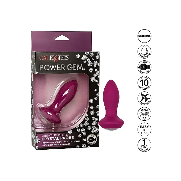 Vibrating Petite Crystal Probe - Paars van het merk Power Gem - Buttplugs - online bestellen bij Masculum.nl. De discrete online seks-toys en erotisch heren ondergoed winkel voor gay & hetero mannen.
