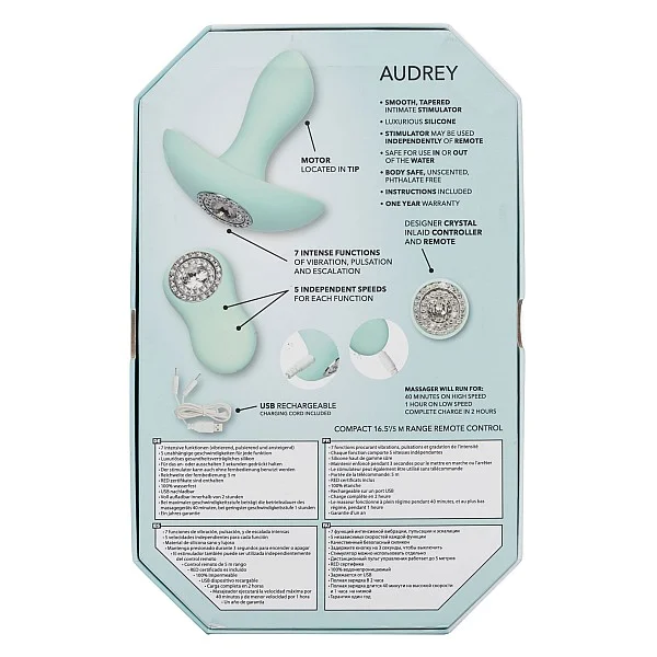 Pave Audrey - Aqua van het merk Pave - Anaal Dildo's - online bestellen bij Masculum.nl. De discrete online seks-toys en erotisch heren ondergoed winkel voor gay & hetero mannen.