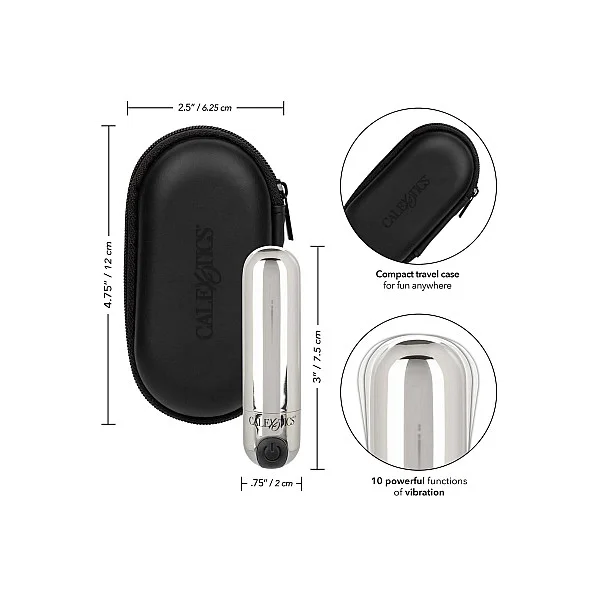 Rechargeable Hideaway Bullet - Zilver van het merk Bullets - Vibrerende Eitjes - online bestellen bij Masculum.nl. De discrete online seks-toys en erotisch heren ondergoed winkel voor gay & hetero mannen.