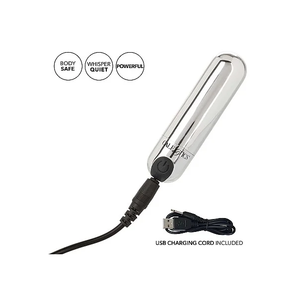 Rechargeable Hideaway Bullet - Zilver van het merk Bullets - Vibrerende Eitjes - online bestellen bij Masculum.nl. De discrete online seks-toys en erotisch heren ondergoed winkel voor gay & hetero mannen.