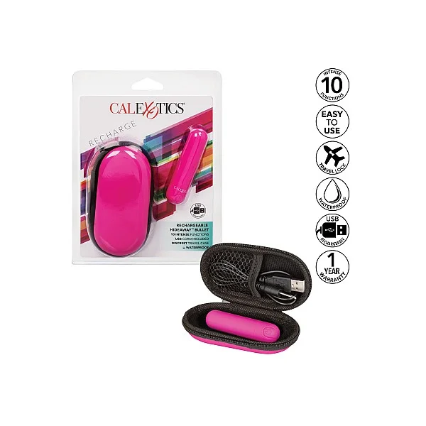 Rechargeable Hideaway Bullet - Roze van het merk Bullets - Vibrerende Eitjes - online bestellen bij Masculum.nl. De discrete online seks-toys en erotisch heren ondergoed winkel voor gay & hetero mannen.