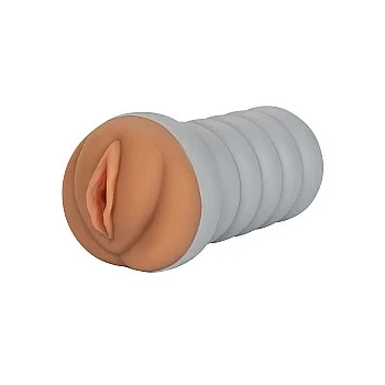 Ribbed Gripper Tight Pussy - Bruine huidskleur