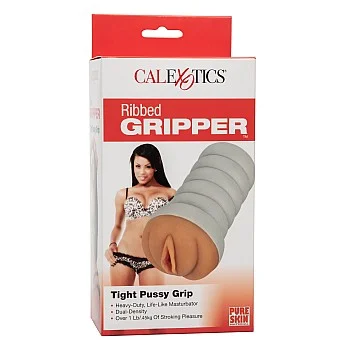 Ribbed Gripper Tight Pussy - Bruine huidskleur