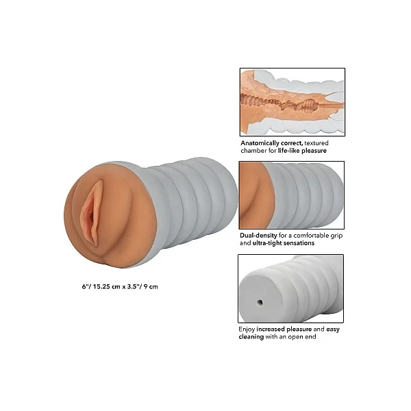 Ribbed Gripper Tight Pussy - Bruine huidskleur van het merk The Gripper - Kunst Vagina - online bestellen bij Masculum.nl. De discrete online seks-toys en erotisch heren ondergoed winkel voor gay & hetero mannen.