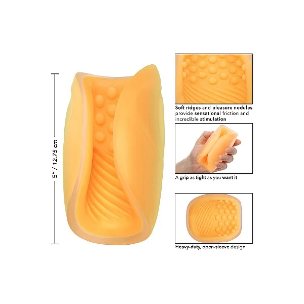 Dual Grip - Oranje van het merk The Gripper - Sleeve Masturbators - online kopen bij Masculum.nl. De discrete online seks-toys en erotisch heren ondergoed winkel voor gay & hetero mannen.