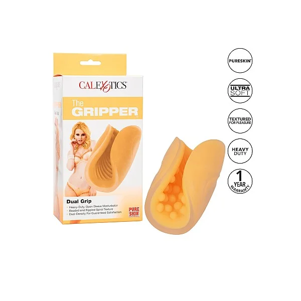 Dual Grip - Oranje van het merk The Gripper - Sleeve Masturbators - online kopen bij Masculum.nl. De discrete online seks-toys en erotisch heren ondergoed winkel voor gay & hetero mannen.