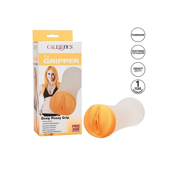 Deep Pussy Grip - Oranje van het merk The Gripper - Kunst Vagina - online bestellen bij Masculum.nl. De discrete online seks-toys en erotisch heren ondergoed winkel voor gay & hetero mannen.