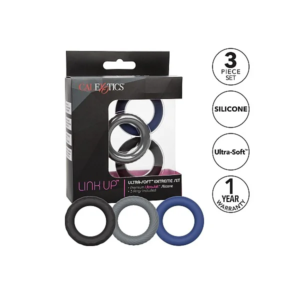 Link Up Ultra-Soft Extreme Set - Assortiment van het merk Link Up - Cockringen - online bestellen bij Masculum.nl. De discrete online seks-toys en erotisch heren ondergoed winkel voor gay & hetero mannen.