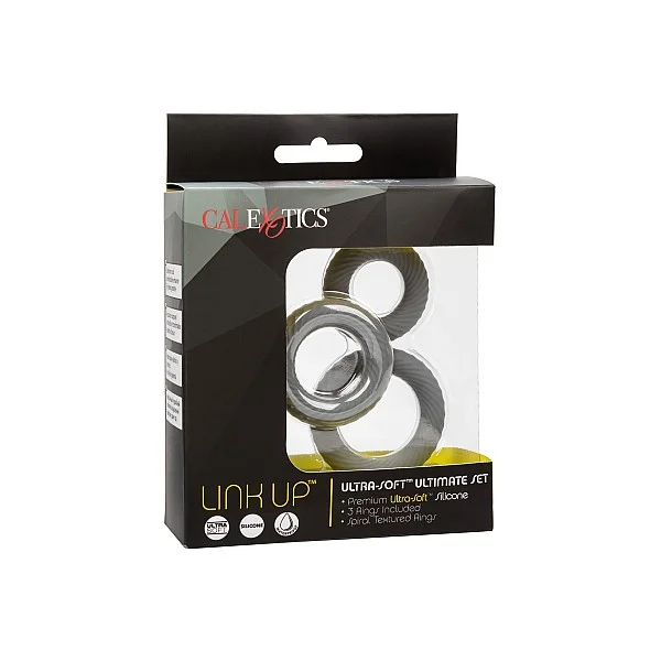 Link Up UltraSoft Ultimate Set - Grijs van het merk Link Up - Cockringen - online kopen bij Masculum.nl. De discrete online seks-toys en erotisch heren ondergoed winkel voor gay & hetero mannen.