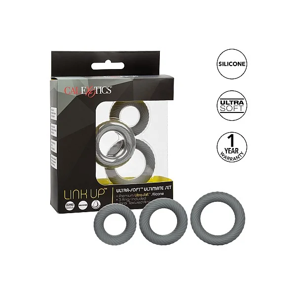 Link Up UltraSoft Ultimate Set - Grijs van het merk Link Up - Cockringen - online kopen bij Masculum.nl. De discrete online seks-toys en erotisch heren ondergoed winkel voor gay & hetero mannen.