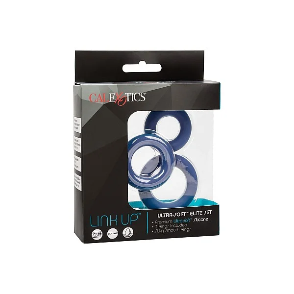 Link Up Ultra Soft Elite Set - Blauw van het merk Link Up - Cockringen - online kopen bij Masculum.nl. De discrete online seks-toys en erotisch heren ondergoed winkel voor gay & hetero mannen.
