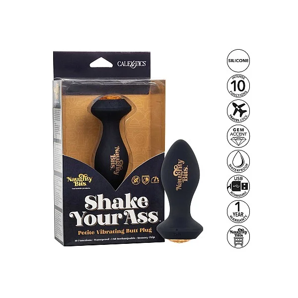 Shake Your Ass Vibrating Butt Plug - Zwart van het merk Naughty Bits - Buttplugs - online kopen bij Masculum.nl. De discrete online seks-toys en erotisch heren ondergoed winkel voor gay & hetero mannen.